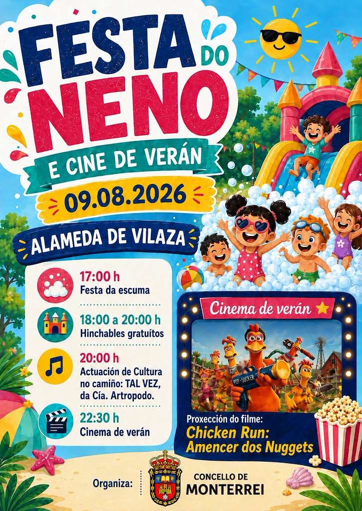 Festa do Neno e Cine de Verán (2026) en Monterrei