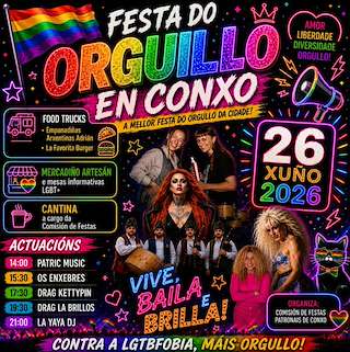 Fechas, información, programa, cartel, imágenes, mapa y ubicación de Festa do Orgullo de Conxo (2026)  en  Santiago de Compostela