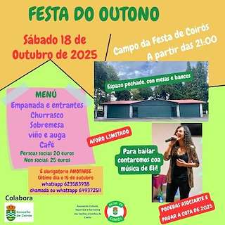 Fechas, información, programa, cartel, imágenes, mapa y ubicación de Festa do Outono  en  Coirós