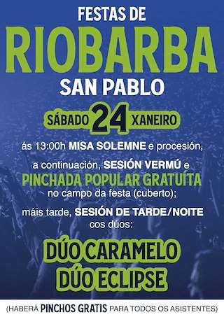 Fechas, información, programa, cartel, imágenes, mapa y ubicación de Festa do Patrón de San Pablo de Riobarba  (2026)  en  O Vicedo