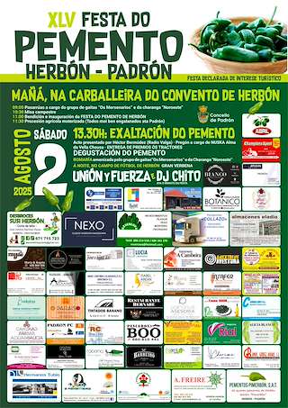 Fechas, información, programa, cartel, imágenes, mapa y ubicación de XLV Festa do Pemento de Herbón  en  Padrón