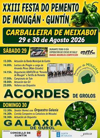 Fechas, información, programa, cartel, imágenes, mapa y ubicación de XXIII Festa do Pemento de Mougán (2026)  en  Guntín