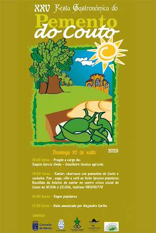 Fechas, información, programa, cartel, imágenes, mapa y ubicación de XXV Festa do Pemento do Couto  en  Narón