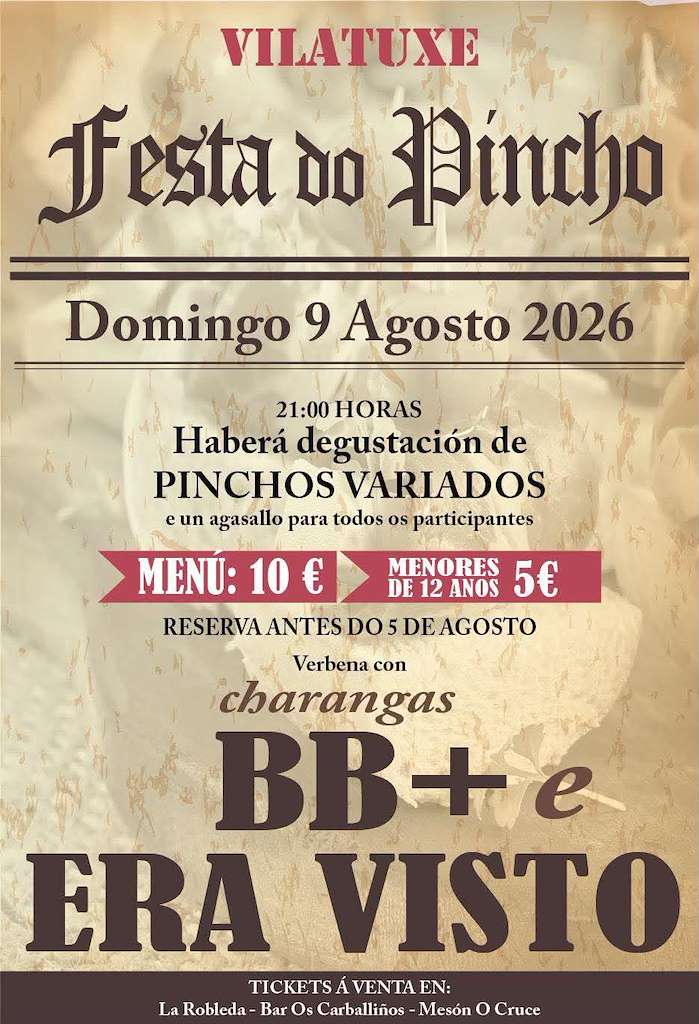 Festa do Pincho de Vilatuxe (2026) en Lalín