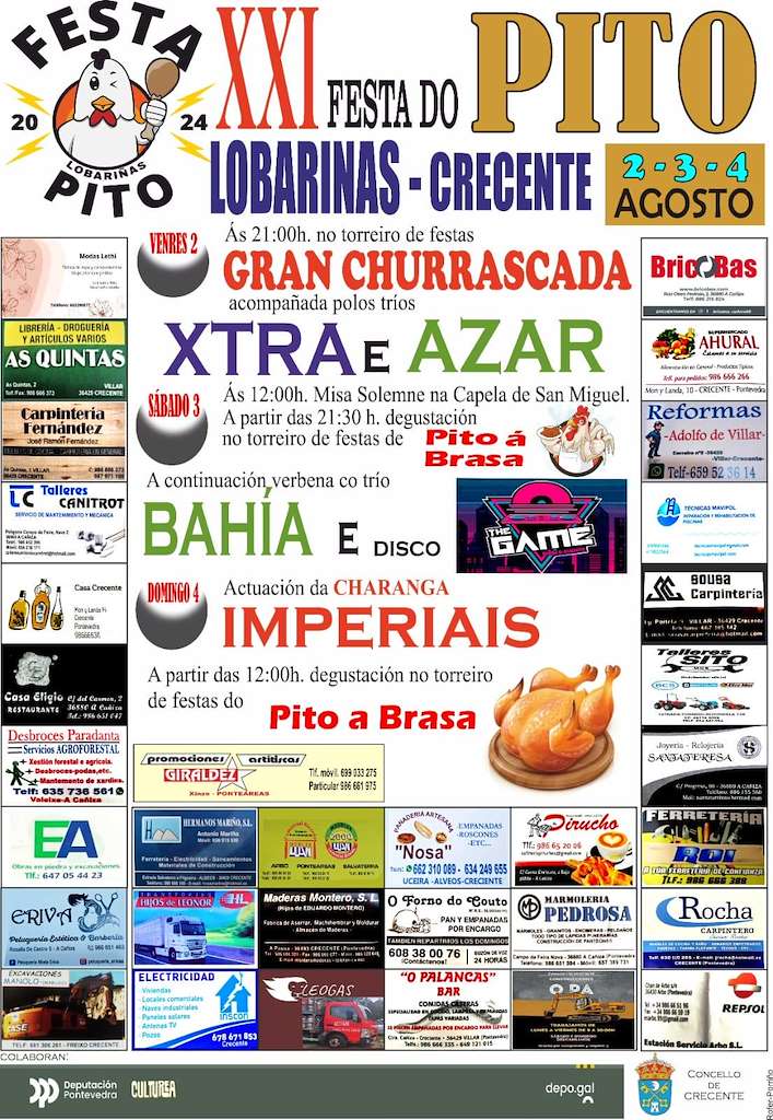 XXI Festa do Pito a Brasa de Lobariñas en Crecente