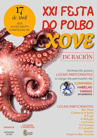Fechas, información, programa, cartel, imágenes, mapa y ubicación de XXI Festa do Polbo da Pedra  en  Xove