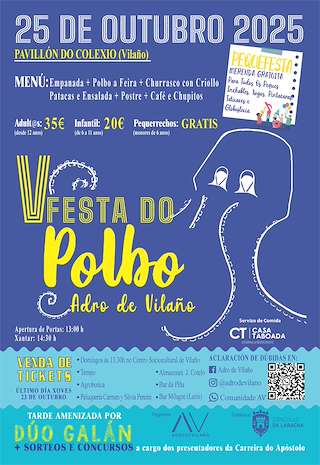 Fechas, información, programa, cartel, imágenes, mapa y ubicación de V Festa do Polbo de Vilaño  en  A Laracha