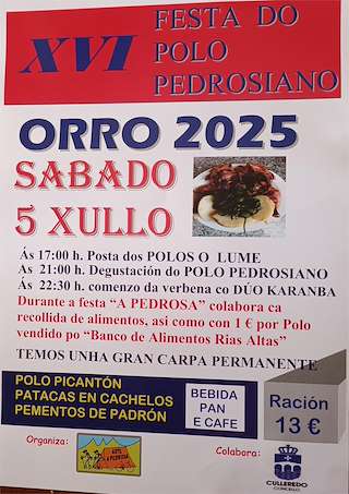 Fechas, información, programa, cartel, imágenes, mapa y ubicación de XVI Festa do Polo Pedrosiano de Orro  en  Culleredo