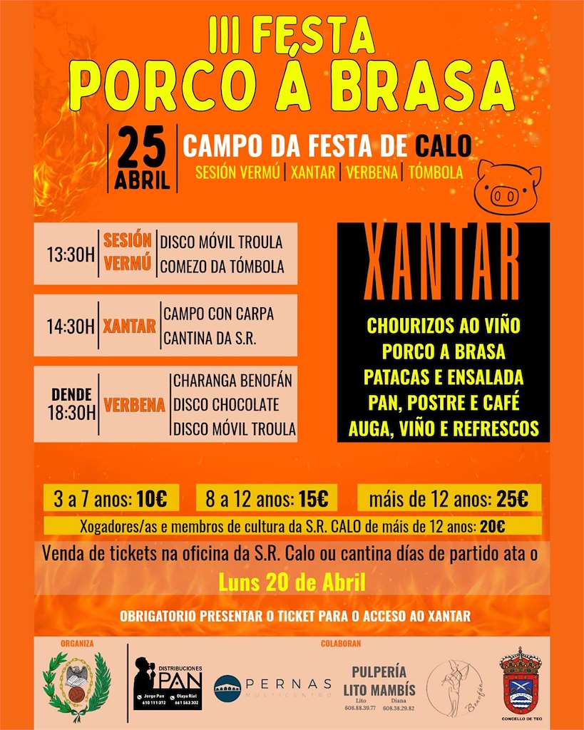 III Festa do Porco á Brasa de Calo en Teo