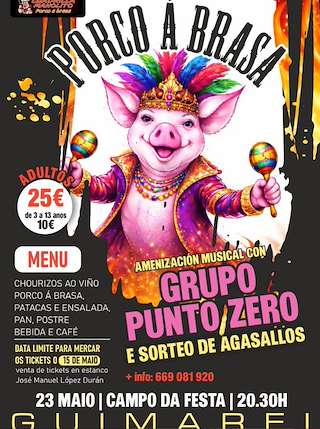 Fechas, información, programa, cartel, imágenes, mapa y ubicación de  Festa do Porco á Brasa de Guimarei  (2026)  en  A Estrada