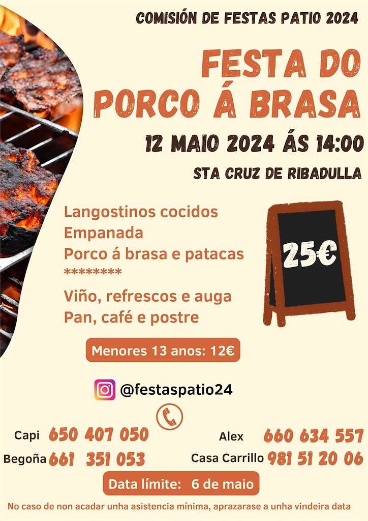 Festa do Porco á Brasa de Patio en Vedra