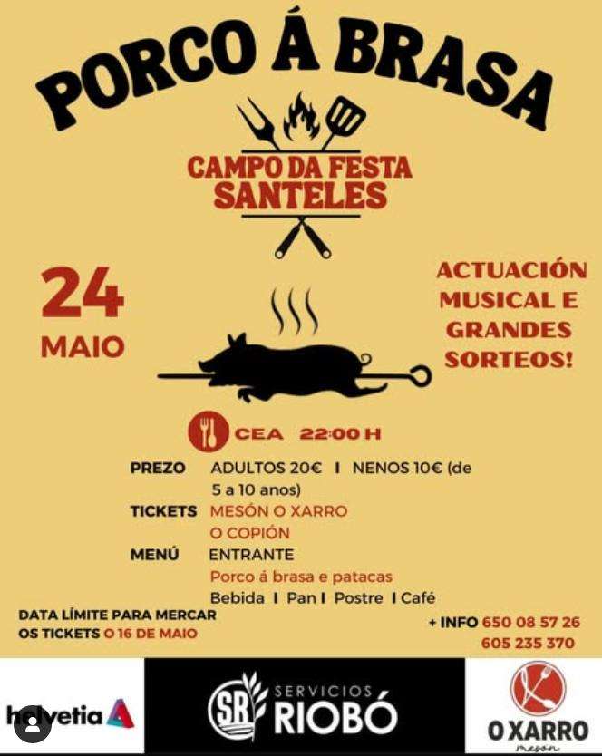 Festa do Porco á Brasa de Santeles (2025) en A Estrada