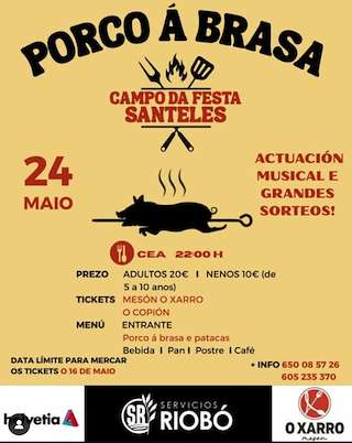 Fechas, información, programa, cartel, imágenes, mapa y ubicación de Festa do Porco á Brasa de Santeles  en  A Estrada