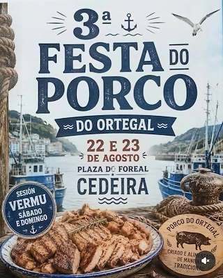 Fechas, información, programa, cartel, imágenes, mapa y ubicación de III Festa do Porco do Ortegal (2026)  en  Cedeira