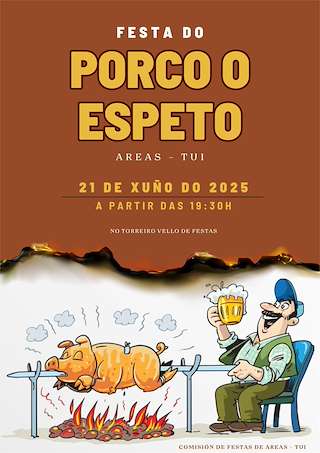 Fechas, información, programa, cartel, imágenes, mapa y ubicación de Festa do Porco o Espeto de Areas   en  Tui
