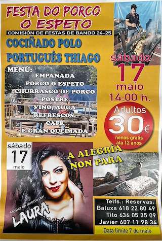 Fechas, información, programa, cartel, imágenes, mapa y ubicación de Festa do Porco ó Espeto de Bando   en  Santiago de Compostela