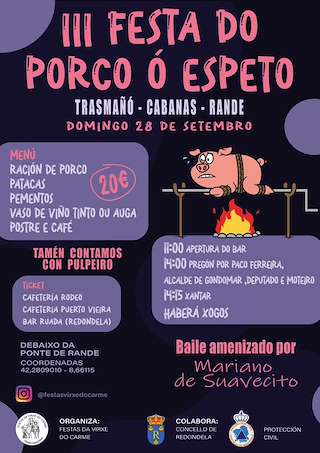 Fechas, información, programa, cartel, imágenes, mapa y ubicación de III Festa do Porco ó Espeto (2025)  en  Redondela