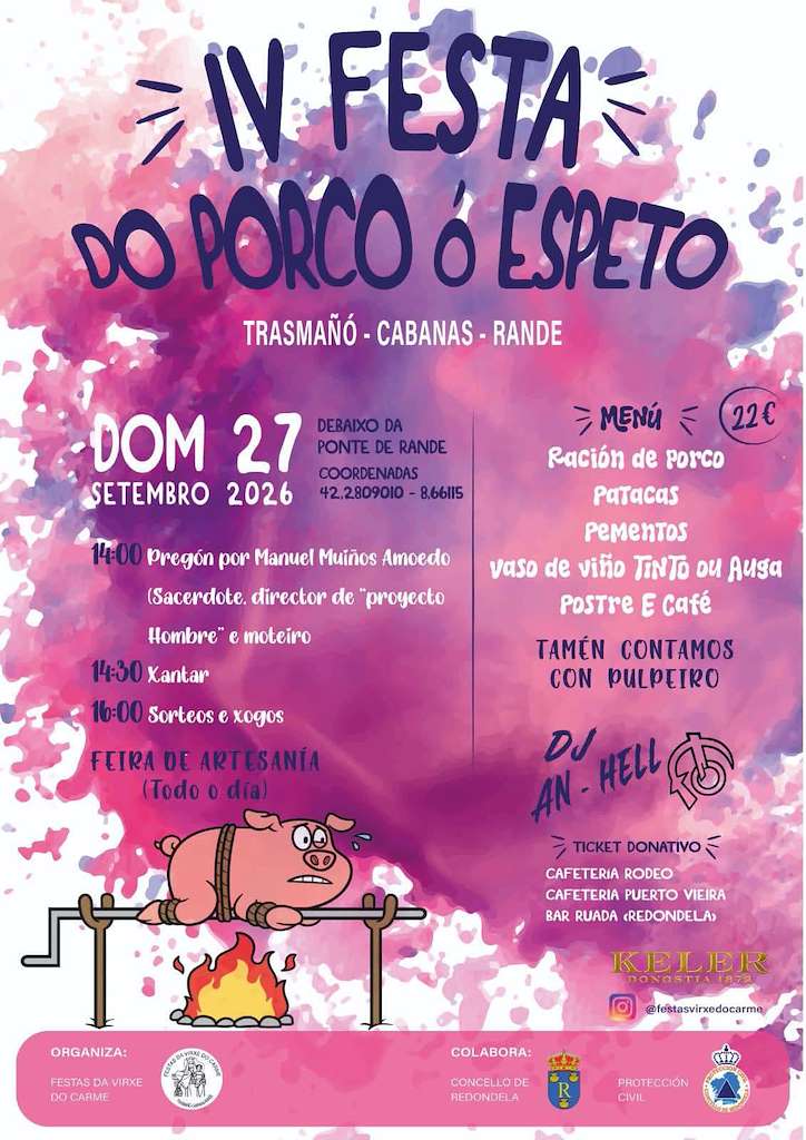 IV Festa do Porco ó Espeto - Xuntaza Moteira (2026) en Redondela
