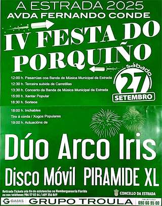 Fechas, información, programa, cartel, imágenes, mapa y ubicación de IV Festa do Porquiño (2025)  en  A Estrada