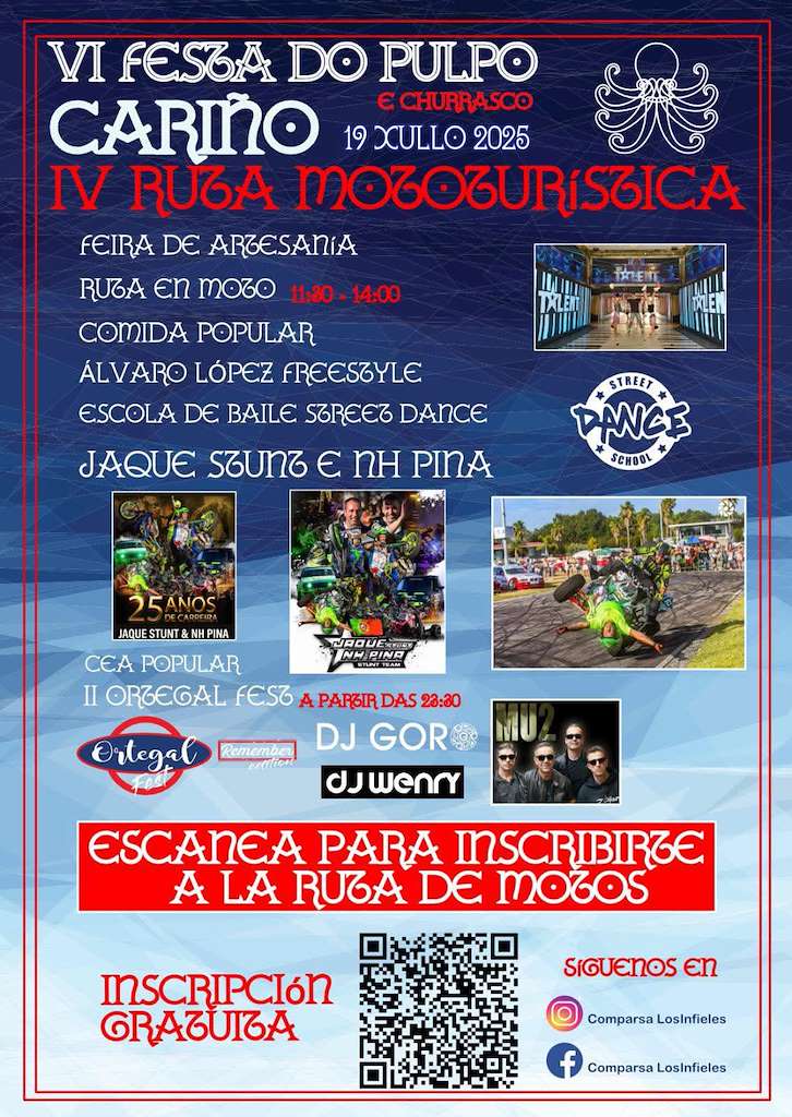 VI Festa do Pulpo e o Churrasco - IV Ruta Mototurística (2025) en Cariño