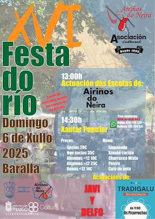 Fechas, información, programa, cartel, imágenes, mapa y ubicación de XVI Festa do Río  en  Baralla