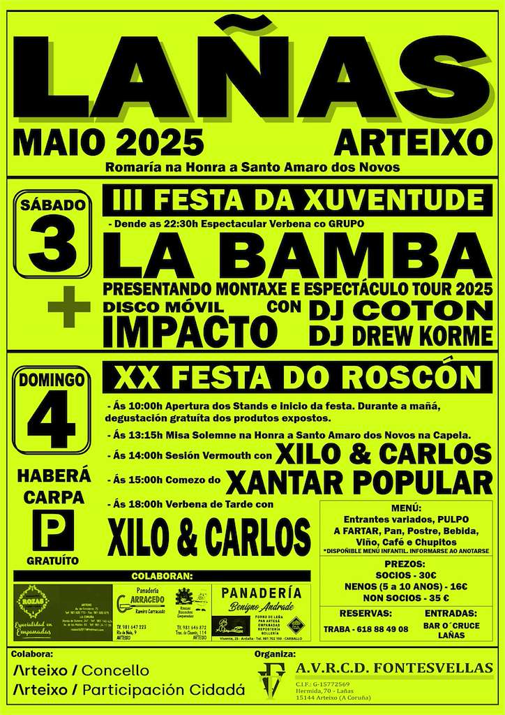 XX Festa do Roscón de Lañas (2025) en Arteixo