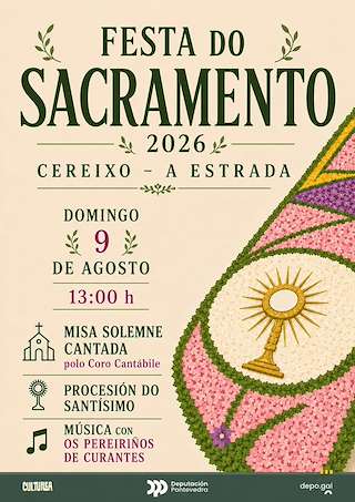 Fechas, información, programa, cartel, imágenes, mapa y ubicación de Festa do Sacramento de Cereixo (2026)  en  A Estrada