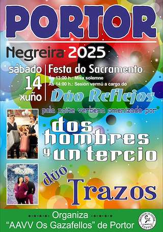 Fechas, información, programa, cartel, imágenes, mapa y ubicación de Festa do Sacramento de Portor  en  Negreira