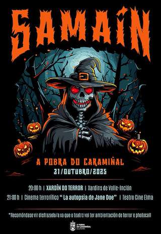 Fechas, información, programa, cartel, imágenes, mapa y ubicación de Festa do Samaín (2025)  en  A Pobra do Caramiñal