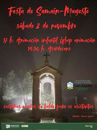 Fechas, información, programa, cartel, imágenes, mapa y ubicación de Festa do Samaín e Magosto de Saiáns (2025)  en  Vigo