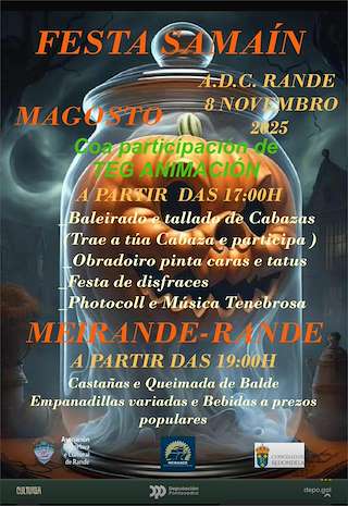 Fechas, información, programa, cartel, imágenes, mapa y ubicación de Festa do Samaín - Magosto Popular Rande (2025)  en  Redondela
