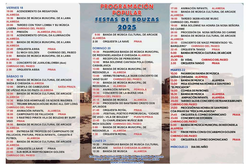Festa do Santísimo Cristo dos Aflixidos de Bouzas (2025) en Vigo