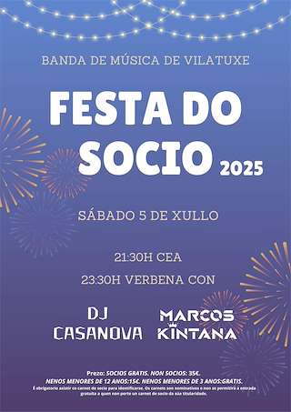 Fechas, información, programa, cartel, imágenes, mapa y ubicación de Festa do Socio de Vilatuxe  en  Lalín