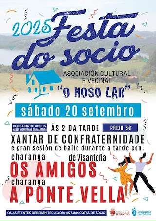 Fechas, información, programa, cartel, imágenes, mapa y ubicación de Festa do Socio   en  Santiso