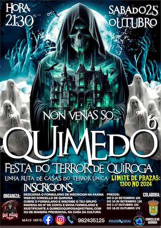 Fechas, información, programa, cartel, imágenes, mapa y ubicación de VI Festa do Terror - QuiMedo (2025)  en  Quiroga