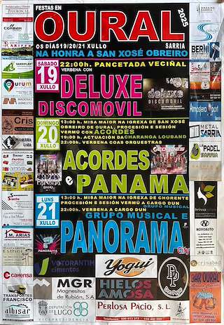 Fechas, información, programa, cartel, imágenes, mapa y ubicación de Festa do Traballo - San Xosé Obreiro de Oural  en  Sarria