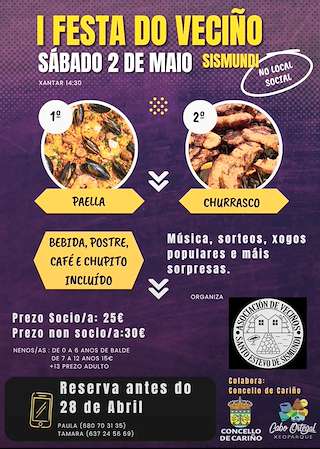 Fechas, información, programa, cartel, imágenes, mapa y ubicación de I Festa do Veciño de Sismundi  (2026)  en  Cariño