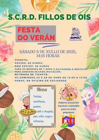 Fechas, información, programa, cartel, imágenes, mapa y ubicación de Festa do Verán de Fillos de Oís  en  Coirós