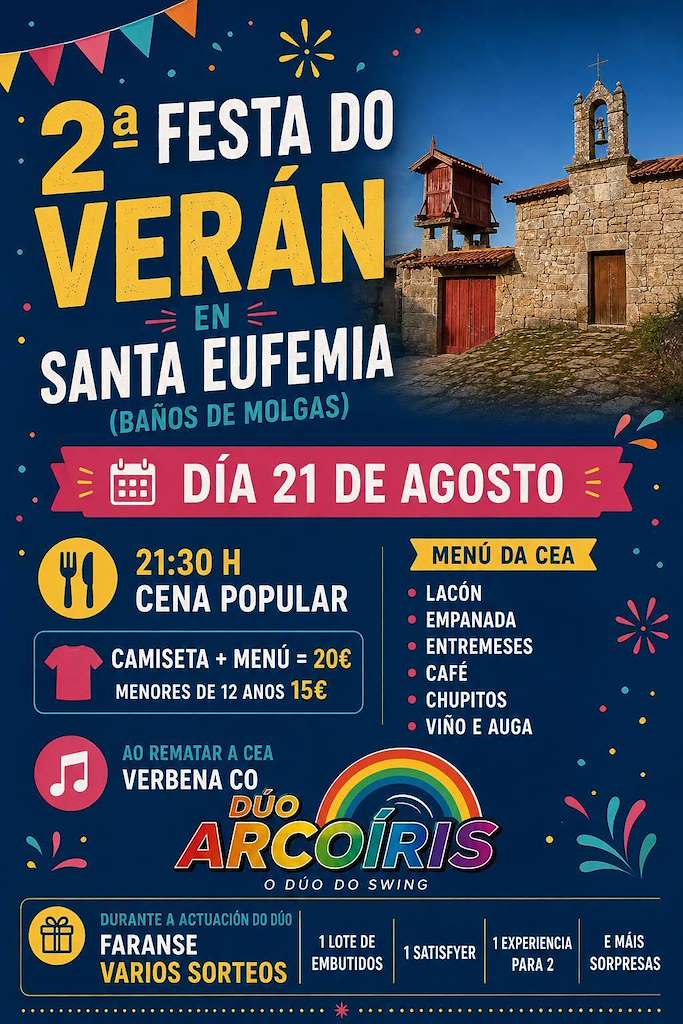 II Festa do Verán de Santa Eufemia (2026) en Baños de Molgas