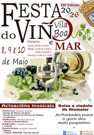 Fechas, información, programa, cartel, imágenes, mapa y ubicación de XIII Festa do Viño e Mar (2026)  en  Vilaboa