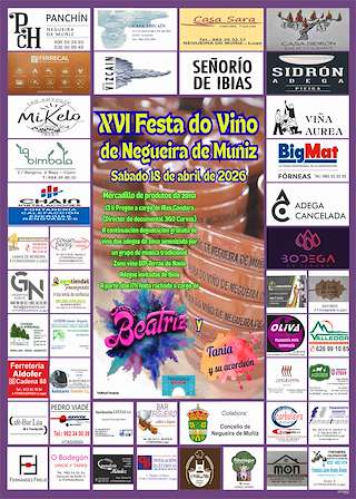 Fechas, información, programa, cartel, imágenes, mapa y ubicación de XVI Festa do Viño (2026) en Negueira de Muñiz