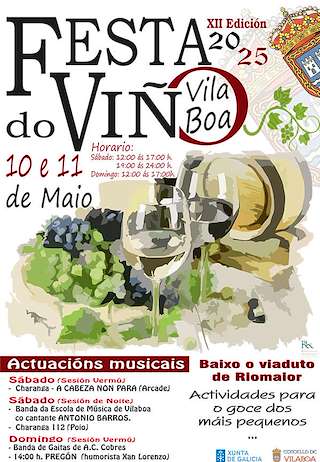 Fechas, información, programa, cartel, imágenes, mapa y ubicación de XII Festa do Viño  en  Vilaboa