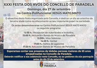 Fechas, información, programa, cartel, imágenes, mapa y ubicación de XXXI Festa dos Avós  (2026) en Paradela