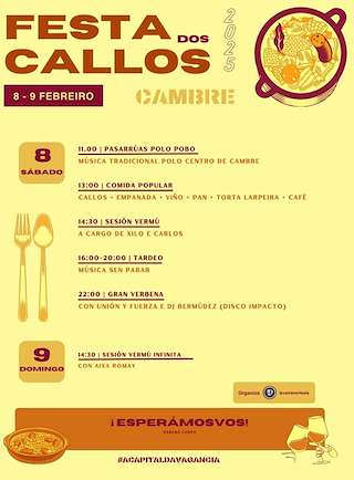 Fechas, información, programa, cartel, imágenes, mapa y ubicación de Festa dos Callos  en  Cambre