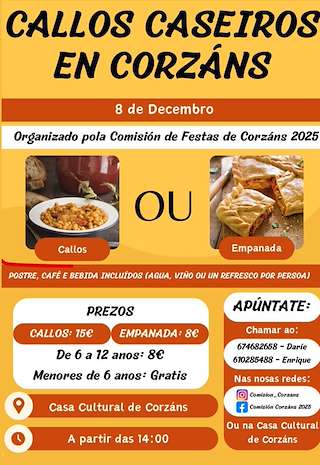 Fechas, información, programa, cartel, imágenes, mapa y ubicación de Festa dos Callos Caseiros de Corzáns  en  Salvaterra do Miño