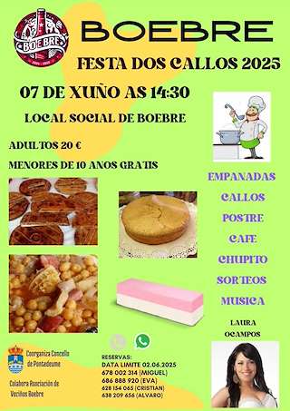 Fechas, información, programa, cartel, imágenes, mapa y ubicación de Festa dos Callos de Boebre  en  Pontedeume