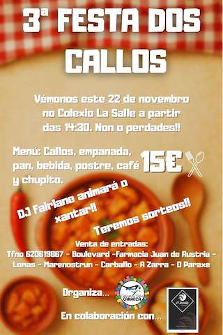Fechas, información, programa, cartel, imágenes, mapa y ubicación de III Festa dos Callos de Caranza  (2025) en Ferrol