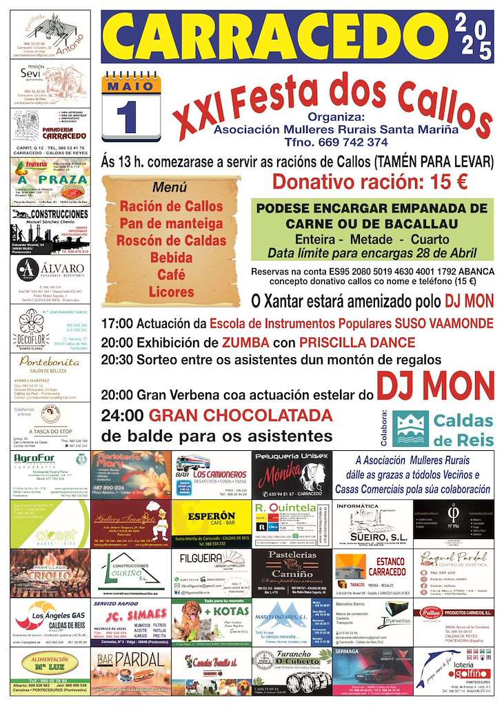 XXI Festa dos Callos de Carracedo (2025) en Caldas de Reis