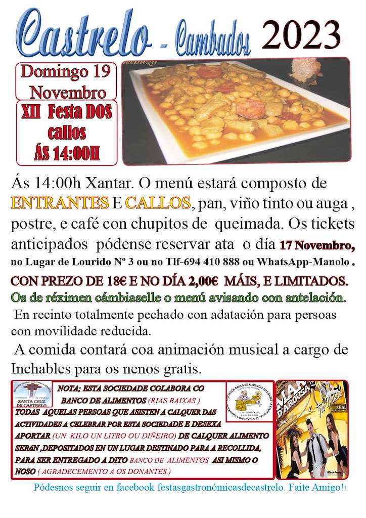 XII Festa dos Callos de Castrelo (2023) en Cambados
