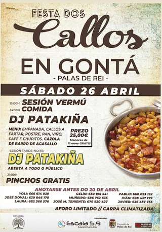 Fechas, información, programa, cartel, imágenes, mapa y ubicación de Festa dos Callos de Gontá  en  Palas de Rei